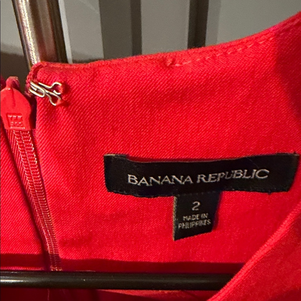Banana Republic Vibrant Red Mini Dress - Picture 2 of 5
